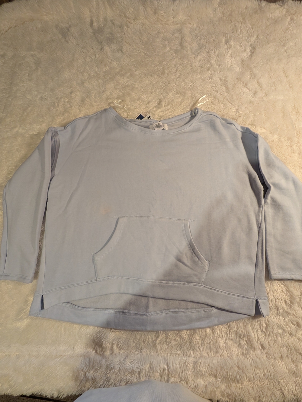 Workshop Republic Light Blue Women's Sweatshirt with Front Pocket **READ**